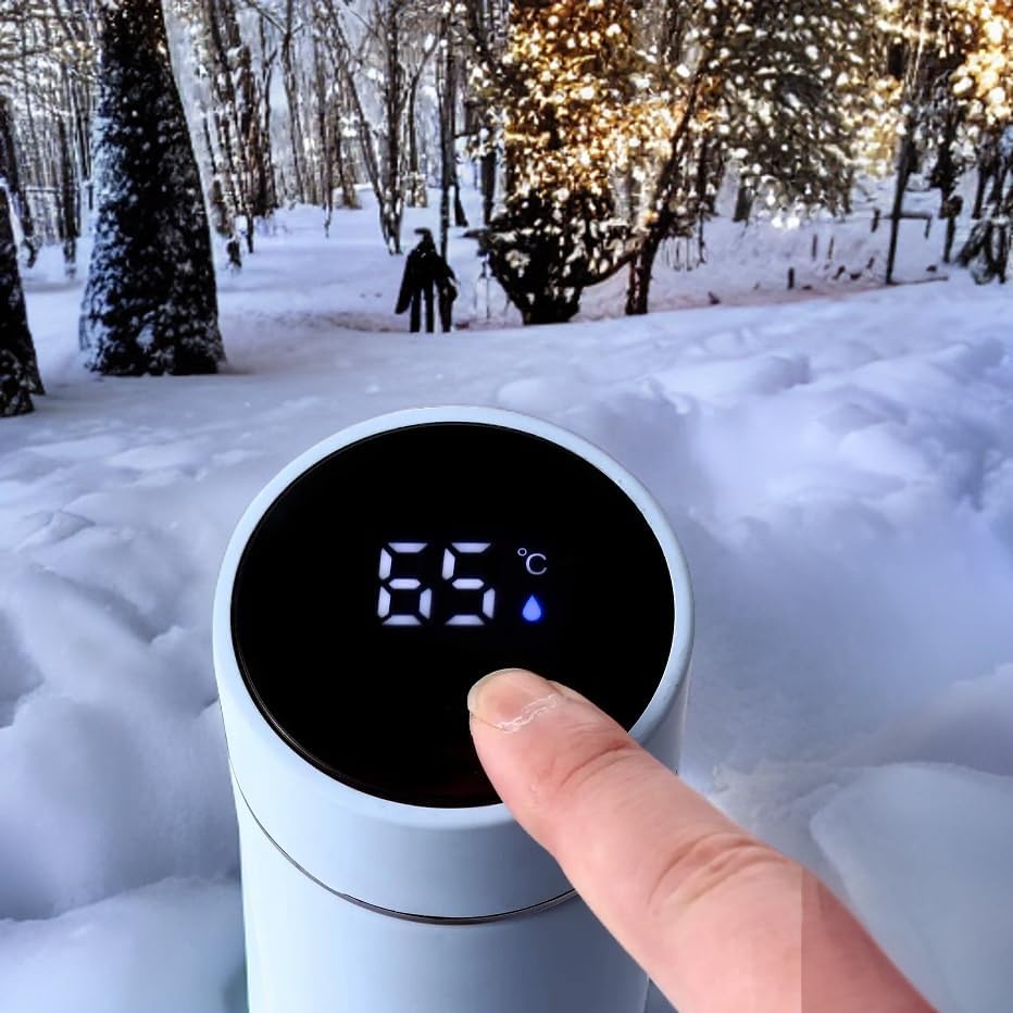 Miniatura 2 de Botella de café, frasco de vacío de café, botella infusor de té, botella de agua deportiva inteligente con pantalla LED de temperatura, botella de