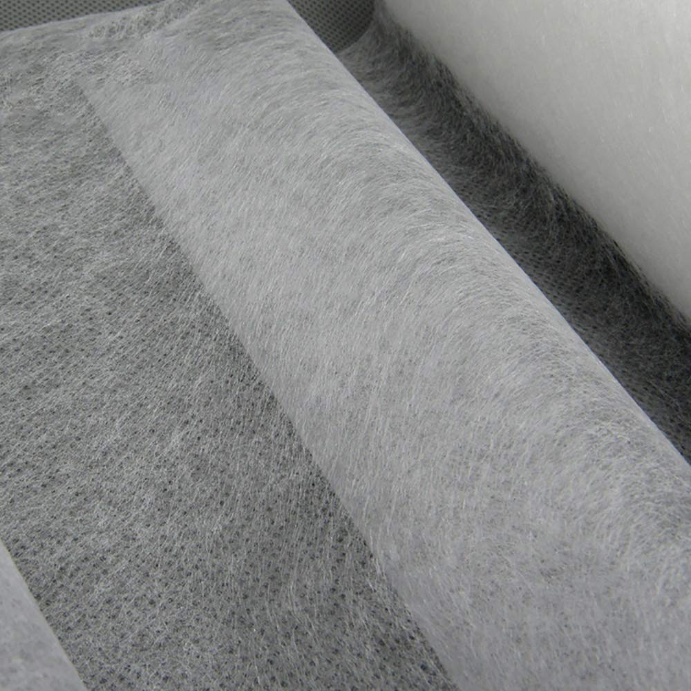 Vliesstoff-Bügelvlies, Doppelt klebender, abwaschbarer Vlies-Einlagestoff, 110 cm Breite x 2 Yards, Weiß