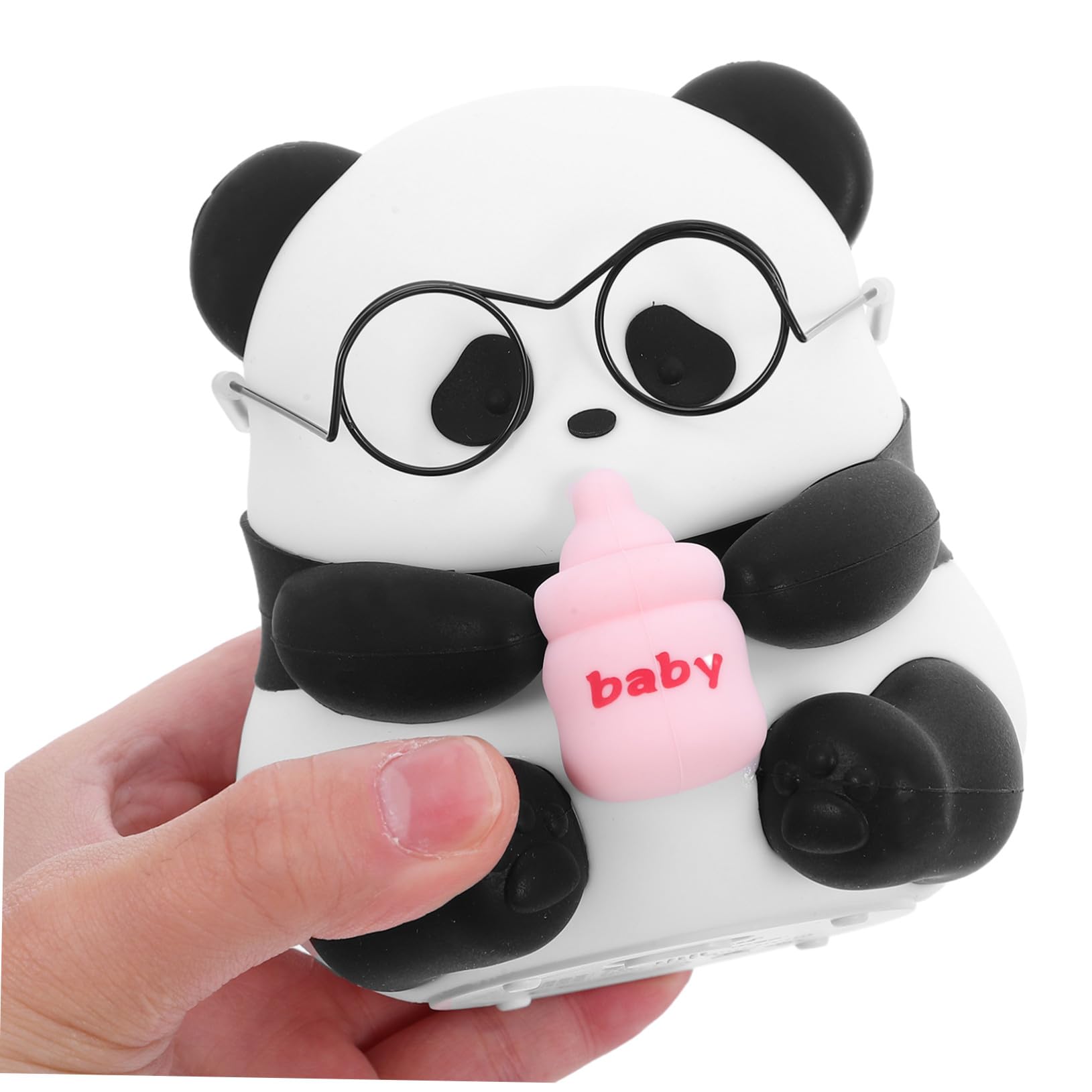 Sewroro Lámpara Infantil Panda Recargable de Silicona con Luz LED Regulable para Dormitorio Infantil Portátil para Habitación Relajante