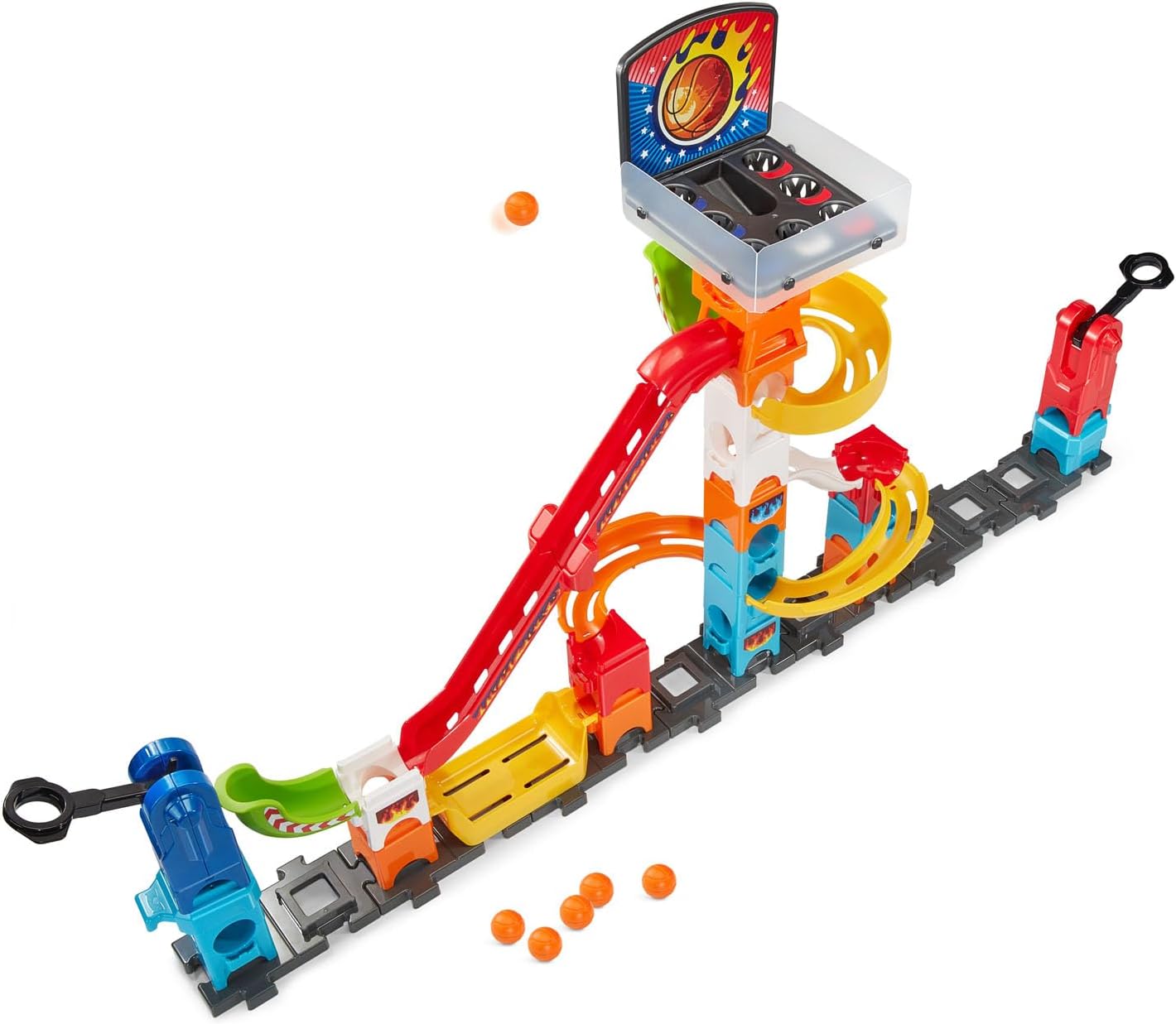 VTech Marble Rush 3-Point Launch Set in a long, extended configuration