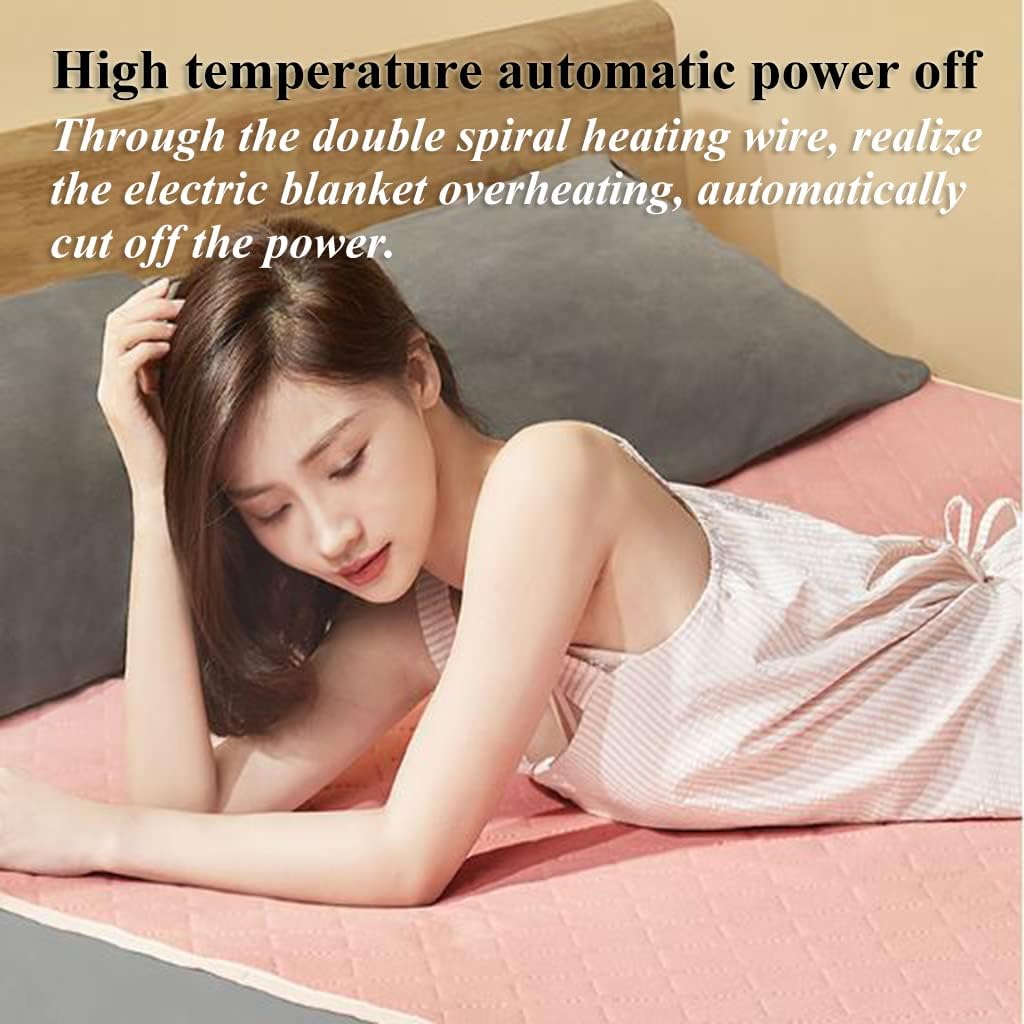 review SOYEN Relieve Fatigue Electric Blanket Cozy Heated Blanket Queen Size Electric Blanket with Dual Control with 4 Heating Levels 1-12 Hours Auto Off Utility Savings
