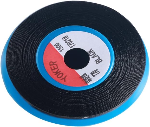 YOKER Bonded Nylon Sewing Thread 1500 Yard Size 69 T70 210D/3 for All Embroidery Machines Leather Bag Shoes Canvas Color Black thumbnail