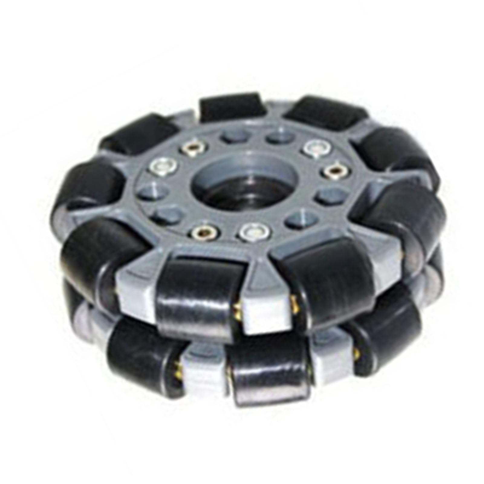 Fafeicy Koło Omnidirectional, Podwójne Koło Plastikowe 100 Mm (14049) | z podwójnymi metalowymi rolkami i gumową powłoką, ładowność 20 kg, mobilność 360 stopni dla zestawów robotycznych Robocon