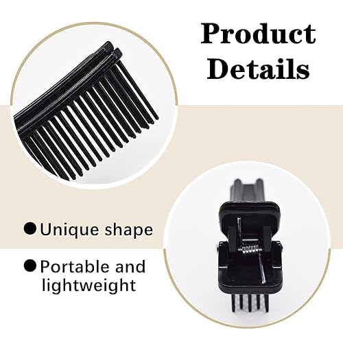 Miniatura 3 de 4 pinzas para el cabello de seccionamiento profesional, pinzas de corte de pelo, pinzas antideslizantes para el cabello, peine para peluquería