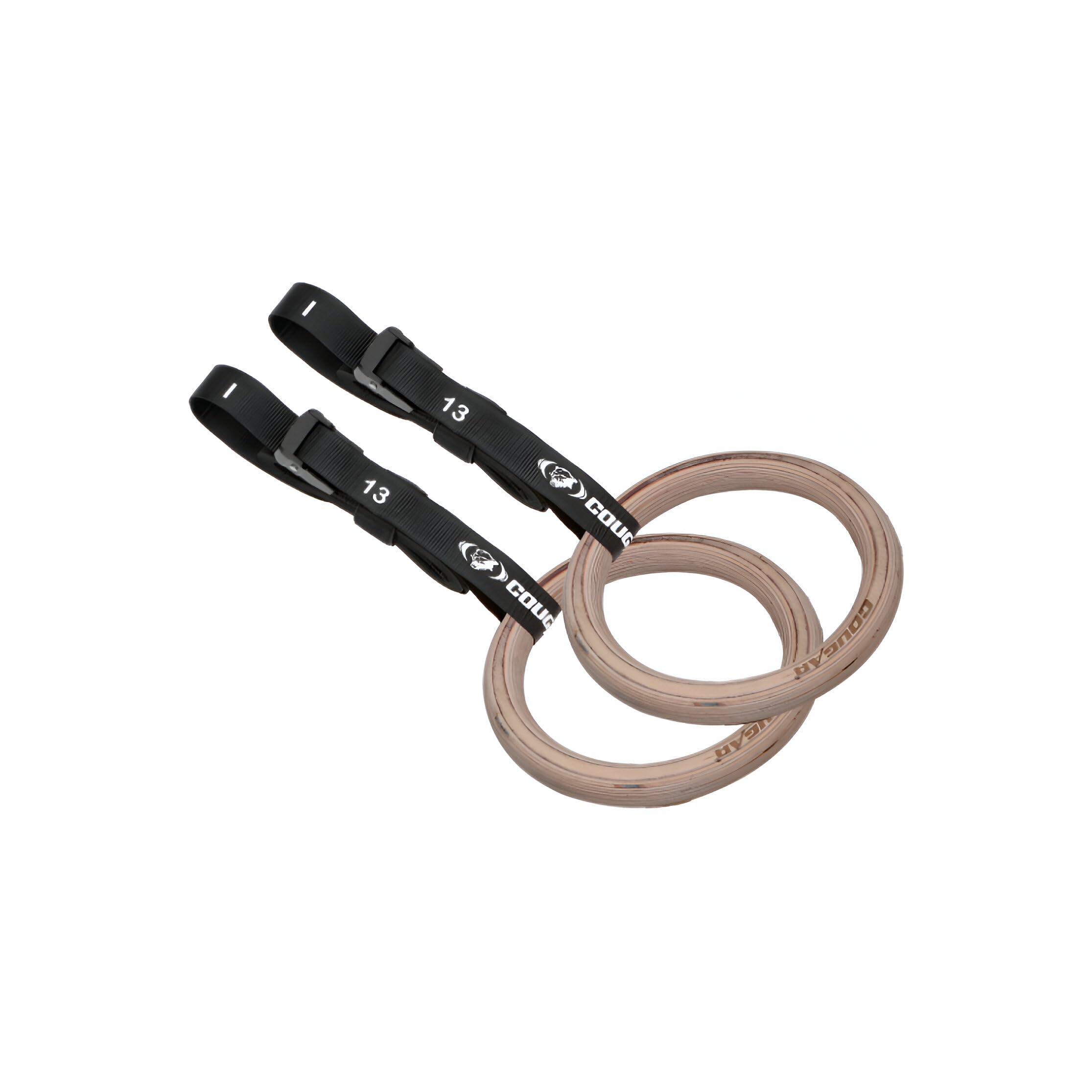 COUGAR Suspension Gymnastic Rings, Olympic Gym Rings with Heavy Duty Adjustable Straps for Gym, Cross Training, Strength Training, Pull Ups and Dips for Men/Women, Black-image-18