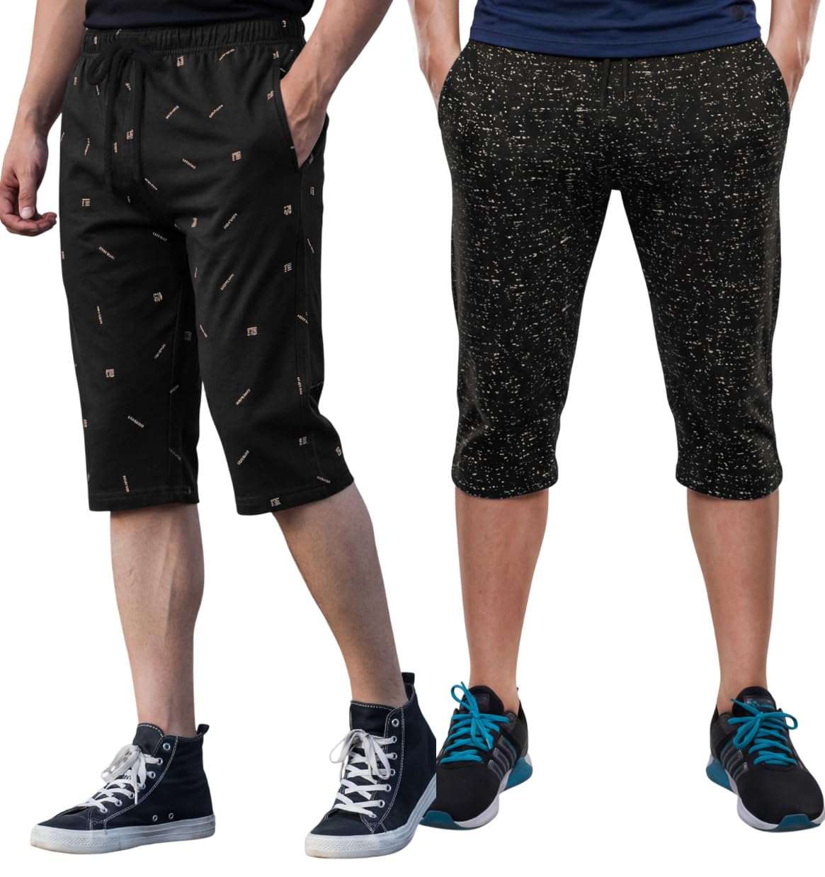 FEEL TRACK Men's Regular Fit Three Fourth Capri (Pack of 2)-picture-26
