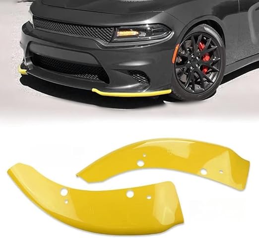 Front Bumper Lip Splitter Protector for Dodge Charger 2015-2023 Hellcat/SRT 39 /Scat Pack/RT Scat Pack/GT/RT Not for Plus,Widebody (Yellow)