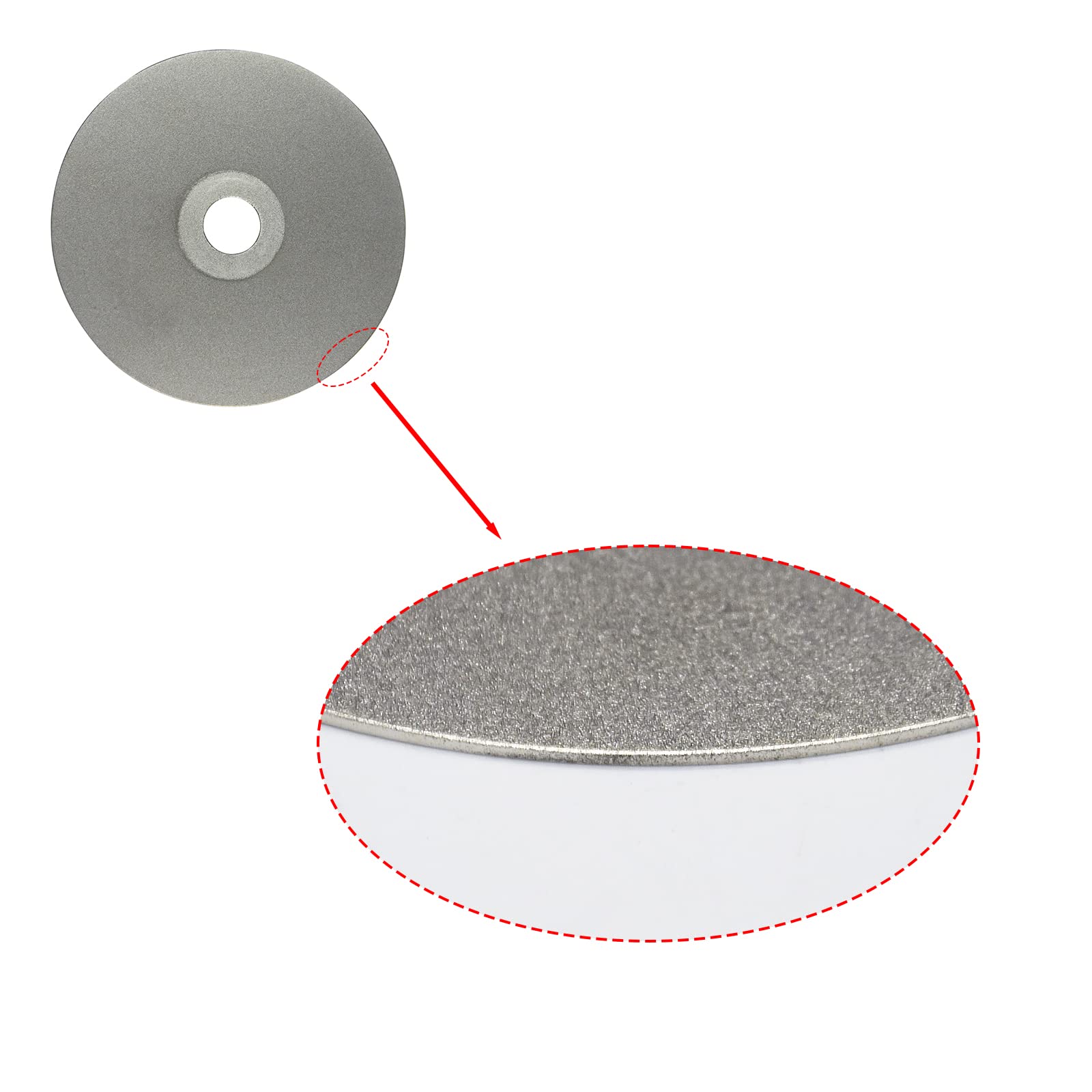 Disco Diamantato Flyshop Grit 240 Per Levigatura E Lucidatura – 100 Mm, Foro 16 Mm, Ideale Per Vetro E Pietre