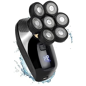Electric Razor for Men Mens 7D Electric Razor Waterproof Cordless Fast 7 Blade Bald Shaver USB Charging LED