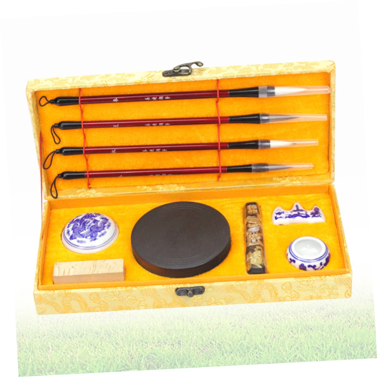 Anneome 1satz Chinese Calligraphy Set Teile Pinsel Tinte Papier Tintenstein Traditionelle Schreibutensilien Für Anfänger Und Sammler Für Kunstliebhaber Und