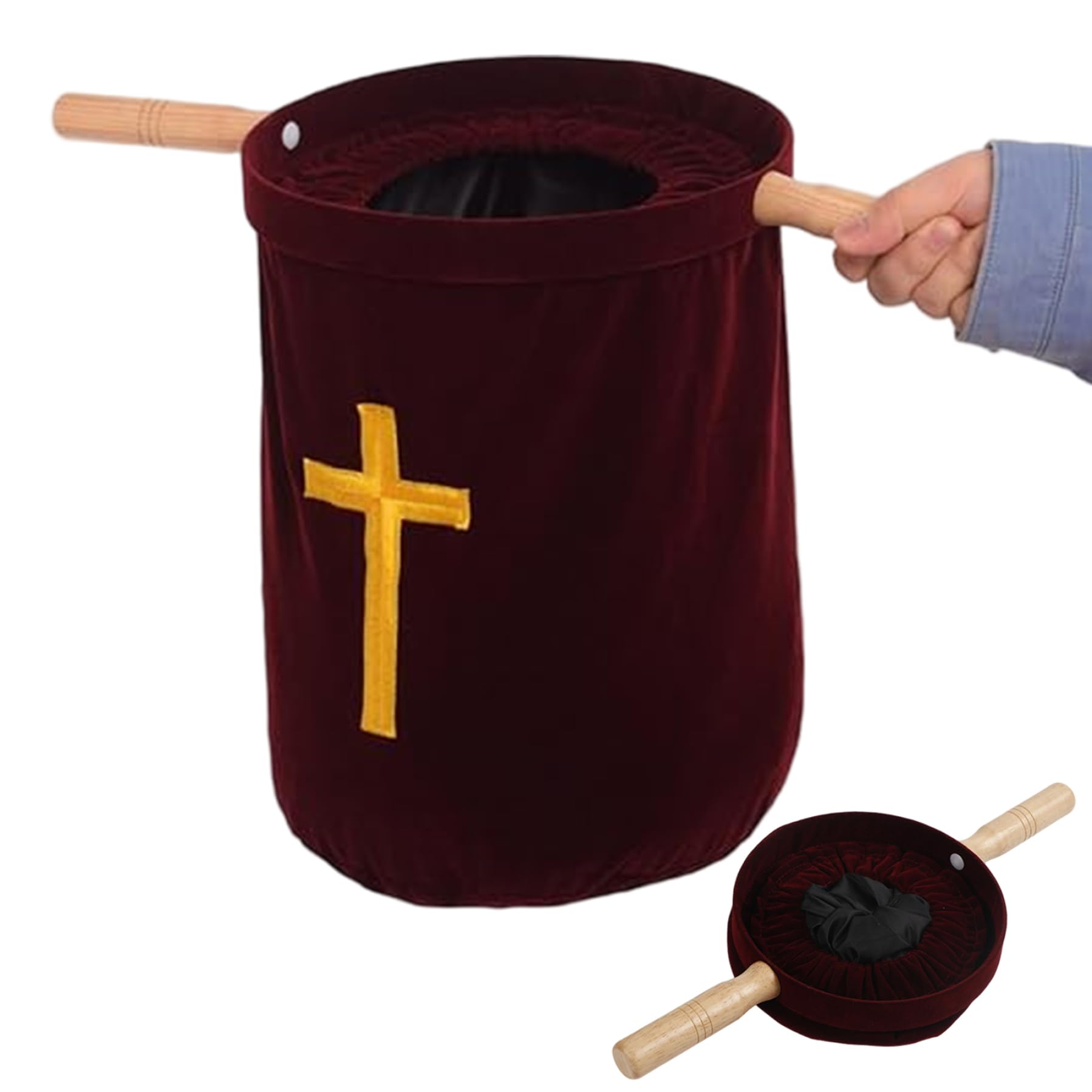 Bolsa de iglesia para evitar ruidos en colecta de terciopelo