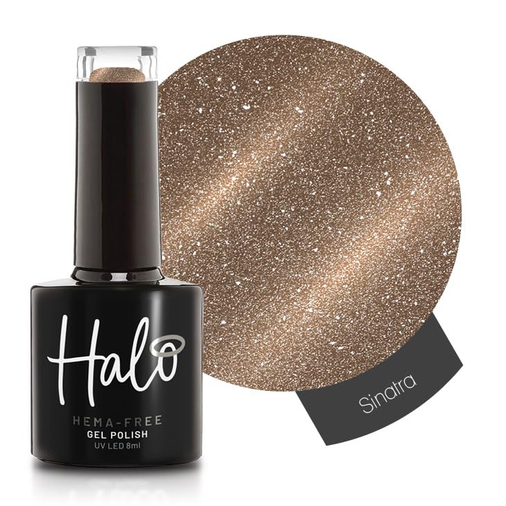 Halo Gel Polish 8ml - Sinatra. UV/LED Gel Nail Polish, Long Lasting & Easy To Apply. Nail Art Colours For Manicure & Pedicure. Gel Polish For Professional & Home Use.