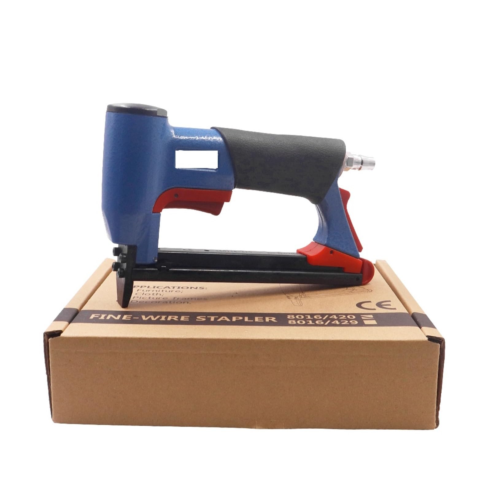 Sparachiodi, Pneumatic Air Stapler Nailer 1/4-1/2 Nail Gun Staple Staple Staple Machine 8016" Fine Crown Nails 6-16mm Long Nose Upholstery ofa(GP Male)