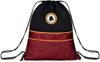 Seven AS Roma Football Backpack, Black, Sports and Leisure Bag, Elementary School, Backpack