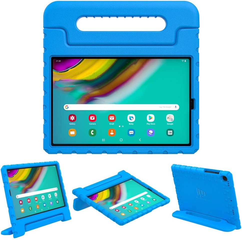 Dadanism Case Fit Samsung Galaxy Tab S5e 10.5 Inch Tablet 2019(SM-T720/T725), Lightweight Shockproof EVA Kids-Friendly Protective Convertible Stand Cover with Handle - Blue