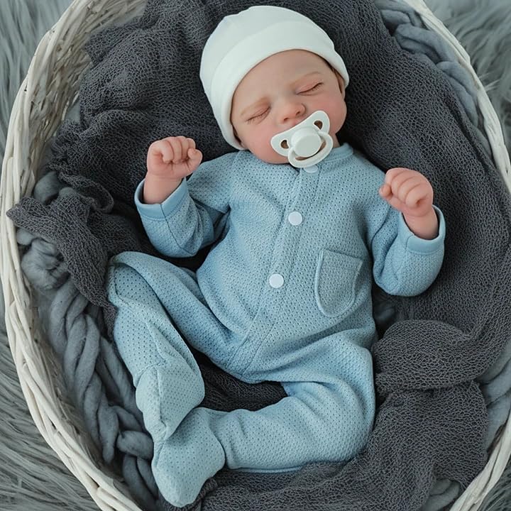 Muñeco Bebe Reborn Niño 18 Pulgadas Cuerpo Vinyl WOOROY miniatura 5