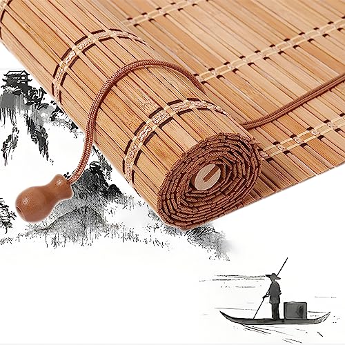 Bamboo Blinds,natural Bamboo Roller Blinds,retro Bamboo Blinds,roman Blinds,blackout Roller Blinds,for Indoor/outdoor/garden-A-W40xH60cm(16x24in)