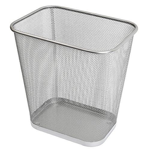 Ybm Home Steel Mesh Rectangular Open Top Waste Basket Bin Trash Can 8.5x12x11.75