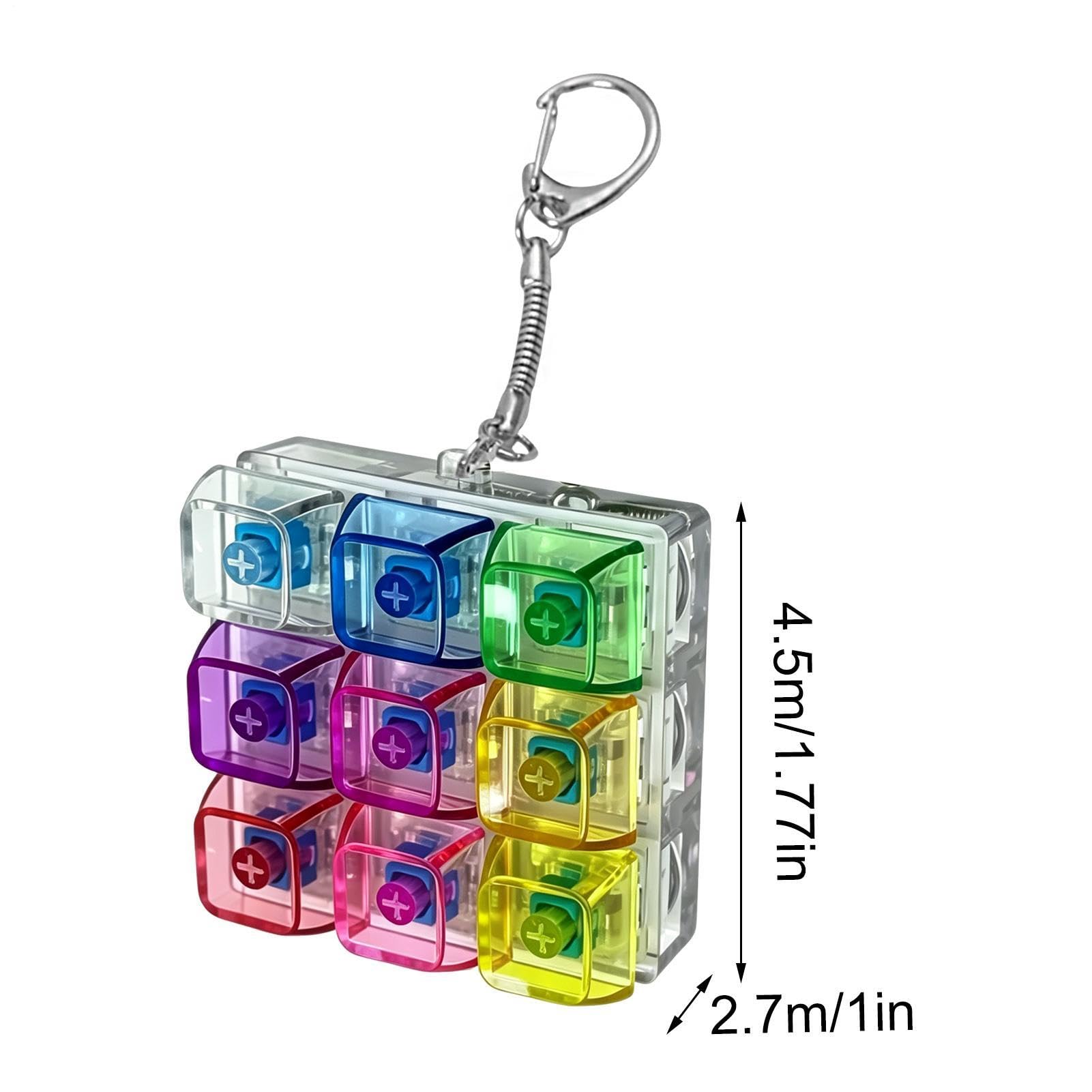 Klawiatura Fidget | 9 sensorycznych przycisków | Zabawka antystresowa z kliknięciem ze światłem, do szkoły pracy, domu, samochodu, samolotu, podróży, na imprezę