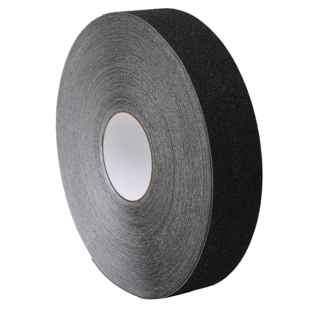 Cinta antideslizante negra PVC autoadhesiva 5 cm x 50 m, resistente a la intemperie, resistente a la rotura, fuerte adhesión para escaleras, rampas para sillas de ruedas, taller, exterior