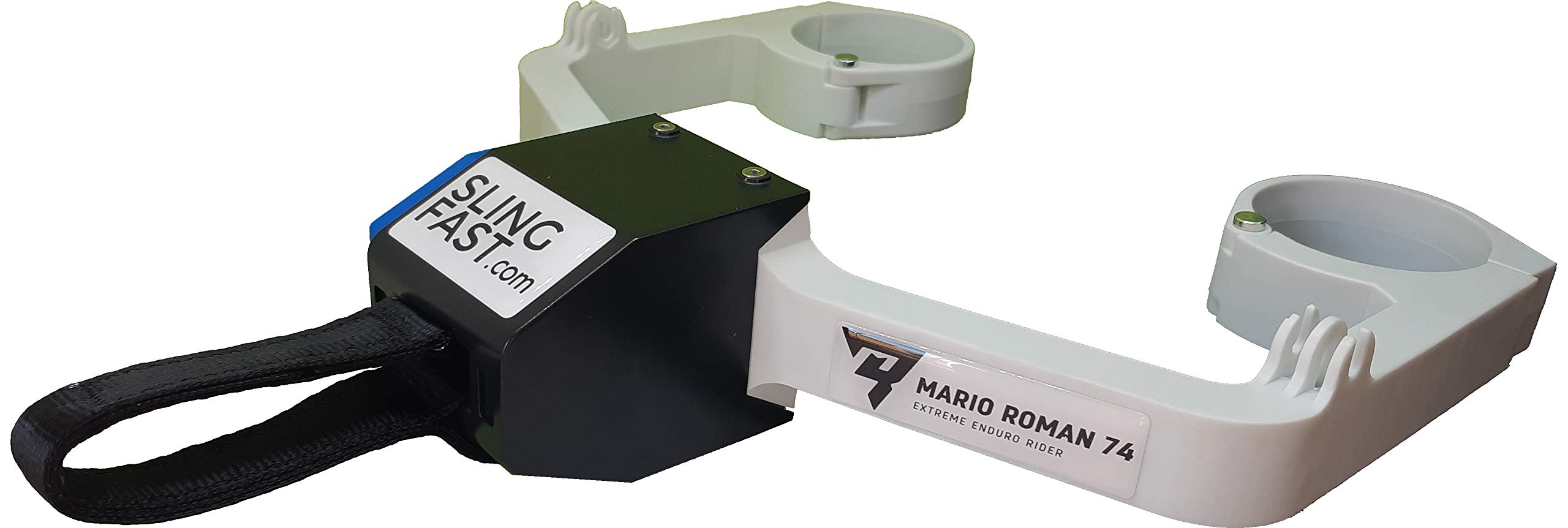 SLING FAST (Bl-az. Retractable and Automatic Quick-Strap Sling for Hard Enduro. Great Sherco and Husqvarna … (White and Blue)