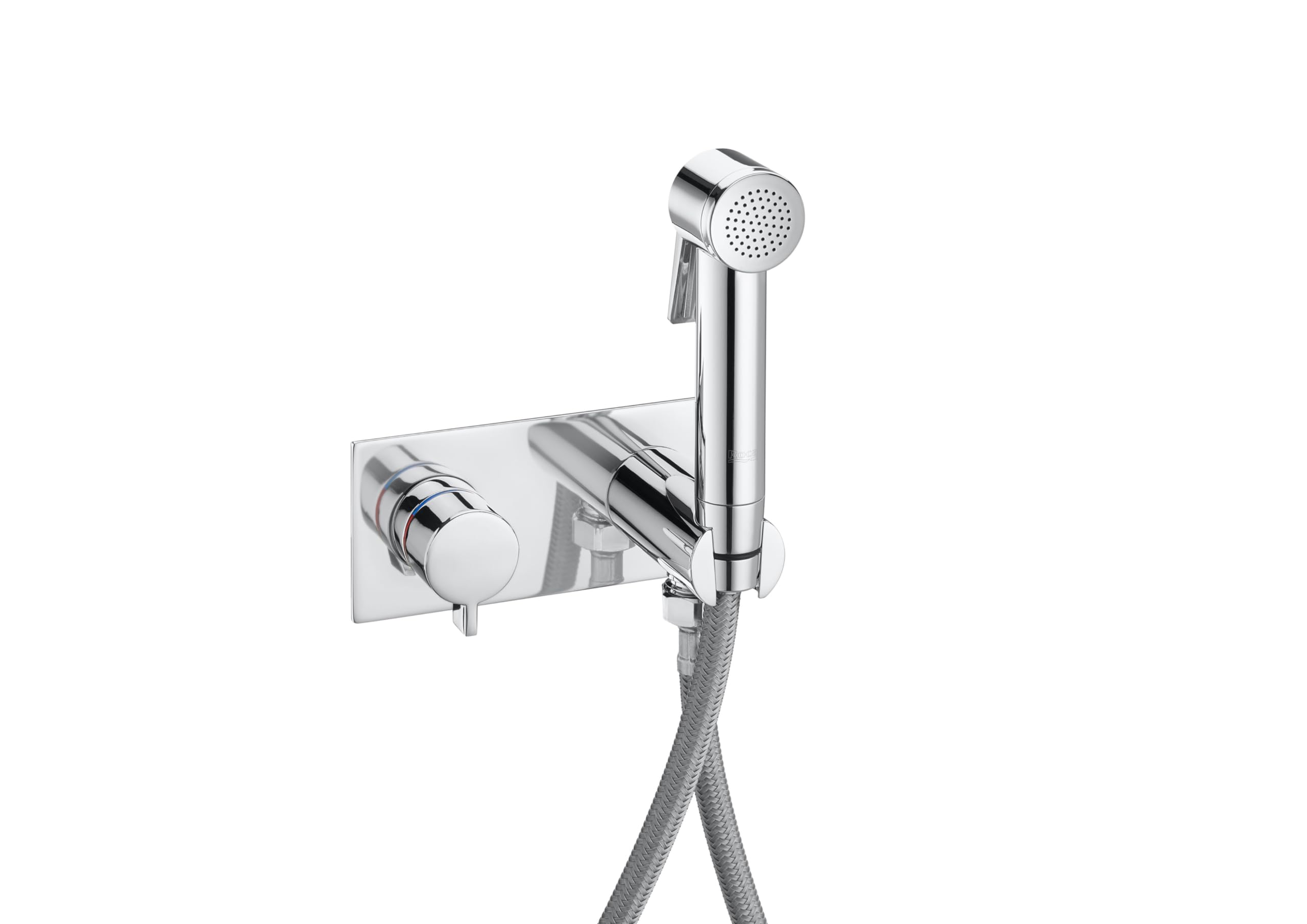 Roca A5B9361C00 Be Fresh Kit Griferia De Inodoro-Bidet Empotrado Con Placa, Metálico