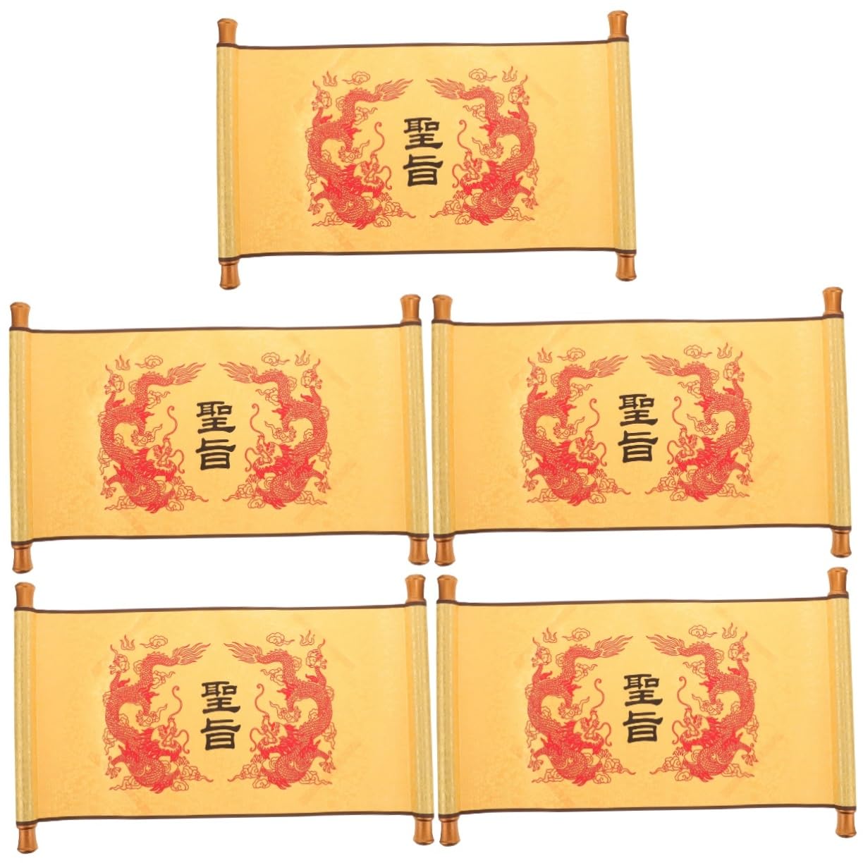PRETYZOOM 5 Piezas Pergamino Imperial Decorar Rollo De Estilo Tradicional Pergamino Decorativo Accesorio De Cosplay del Pergamino Antiguo Asiático Pergaminos del Festival Material