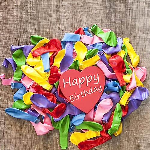 Image of Voircoloria 120pcs Colorful Balloons 12inch Rainbow Latex Balloons for Boys Girls Birthday Baby Shower Gender Reveal Wedding Decorations