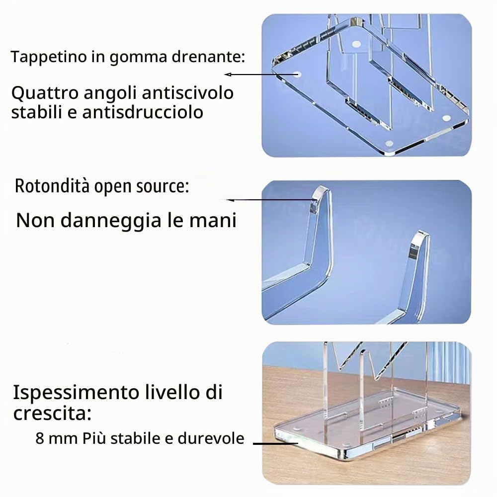 Supporto per Cuffie e Joystick in Acrilico - Porta Universale Trasparente per Controller da Gioco e Cuffie Gaming