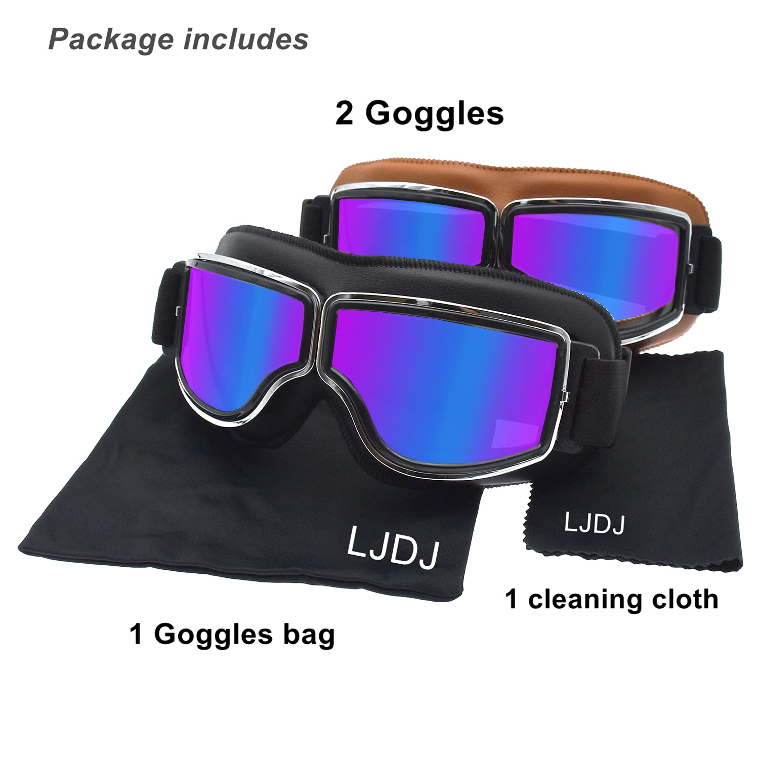 Motorrad Brille Retro Aviator - Winddicht & UV-Schutz Für Motorrad & Outdoor