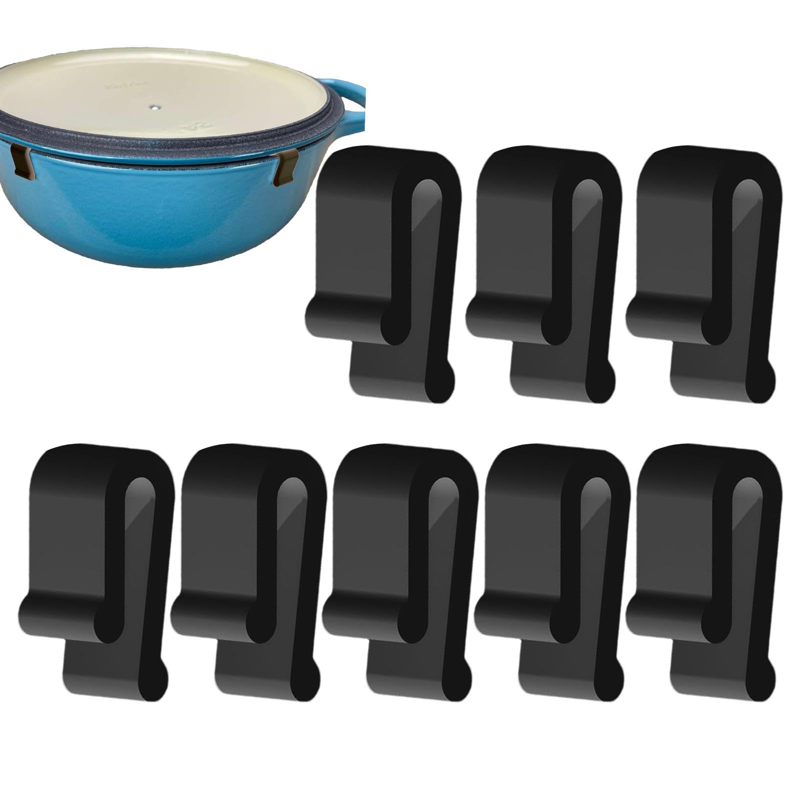 Oven Deksel Protector Clips - 8X Kookgerei Protector Clips | Kookgerei Beschermers, Pan Clips, Beschermende Clips Voor Display Opslag Stapelen Accessoires