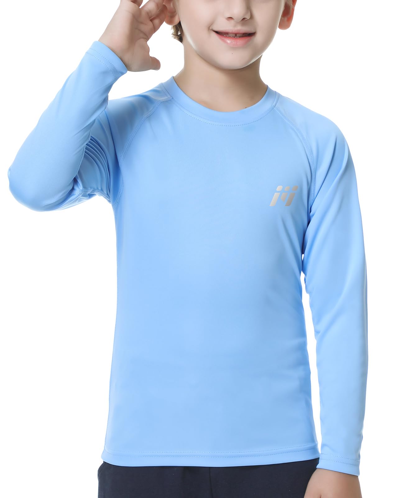 MEETWEE Niño Camiseta Natación Manga Larga con UV Protección Solar, UPF 50+ Camiseta de baño Rashguard Secado Rápido para Surf Piscina Playa