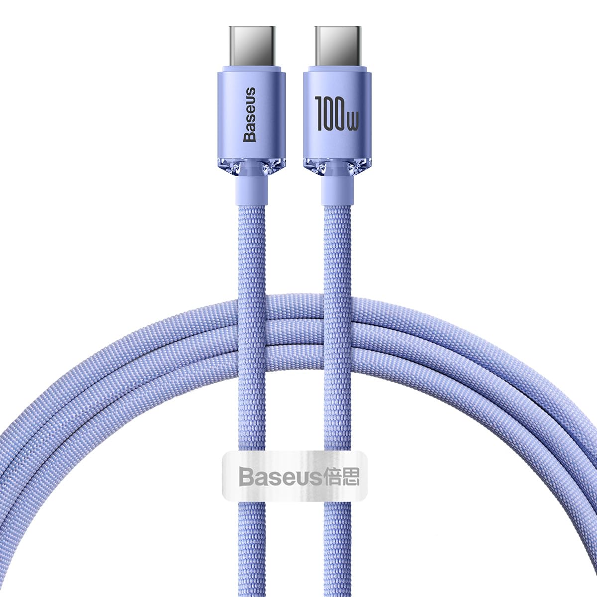 Baseus Crystal Shine 100 W 120 cm PD Type-C Charging Cable Purple