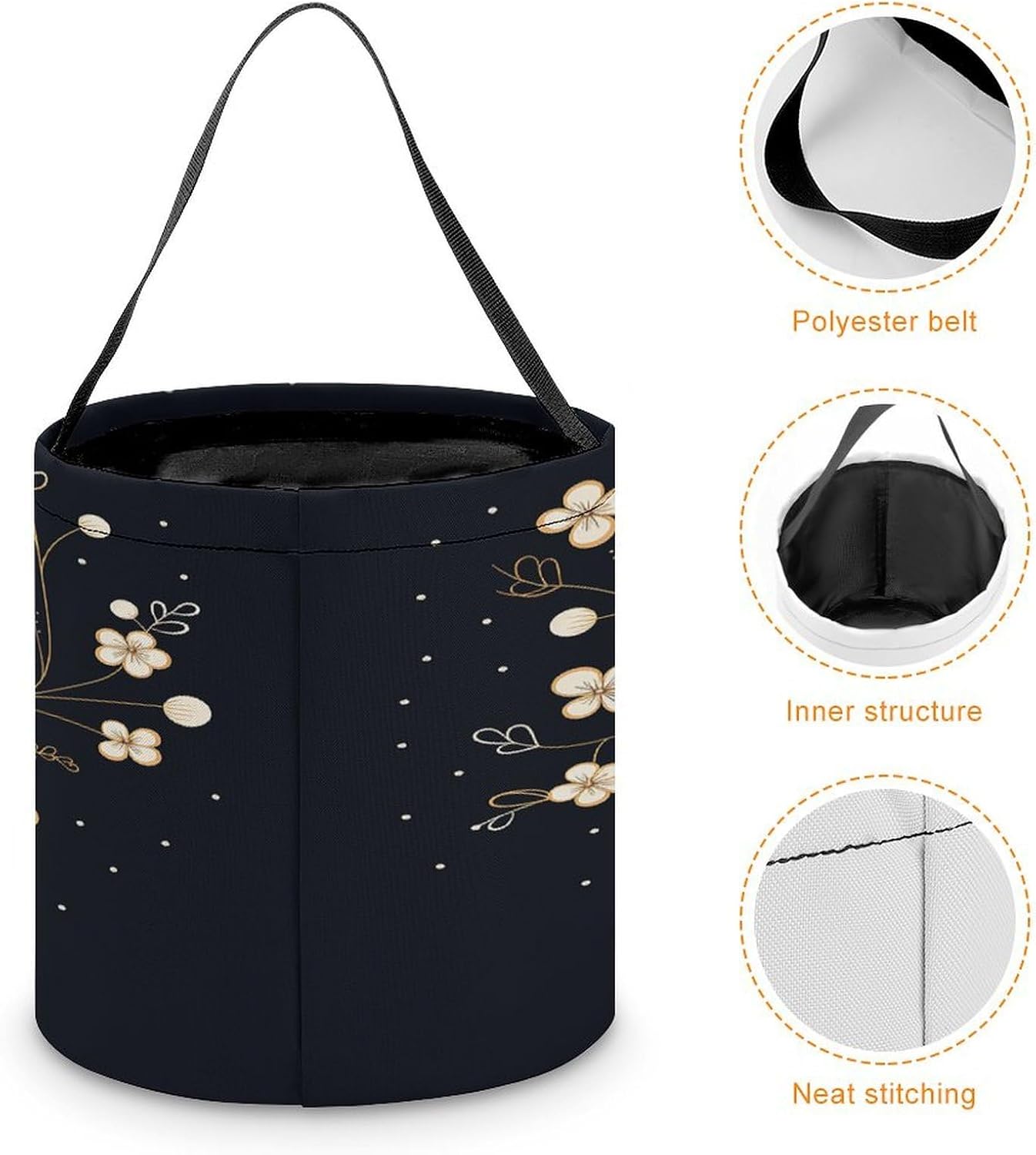 Decorative Container Halloween Candy Buckets Tote Candy Bag image 4