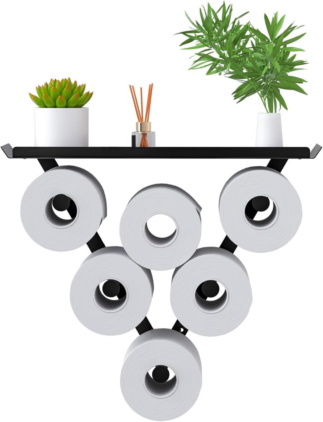 Wigag Cow Toilet Paper Holder for Extra 8 Rolls, Funny