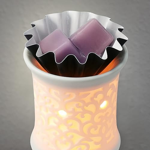 Miniatura 8 de Earnest Living Bandeja para calentar cera derretida, reutilizable, a prueba de fugas, para cubos de cera perfumada, calentador de velas, cera