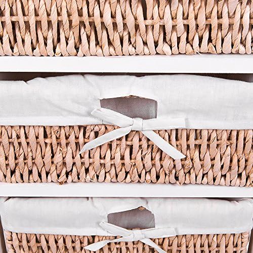 Home Vida Maize 4-Drawer Bathroom/Bedroom Storage Unit, Wood, White