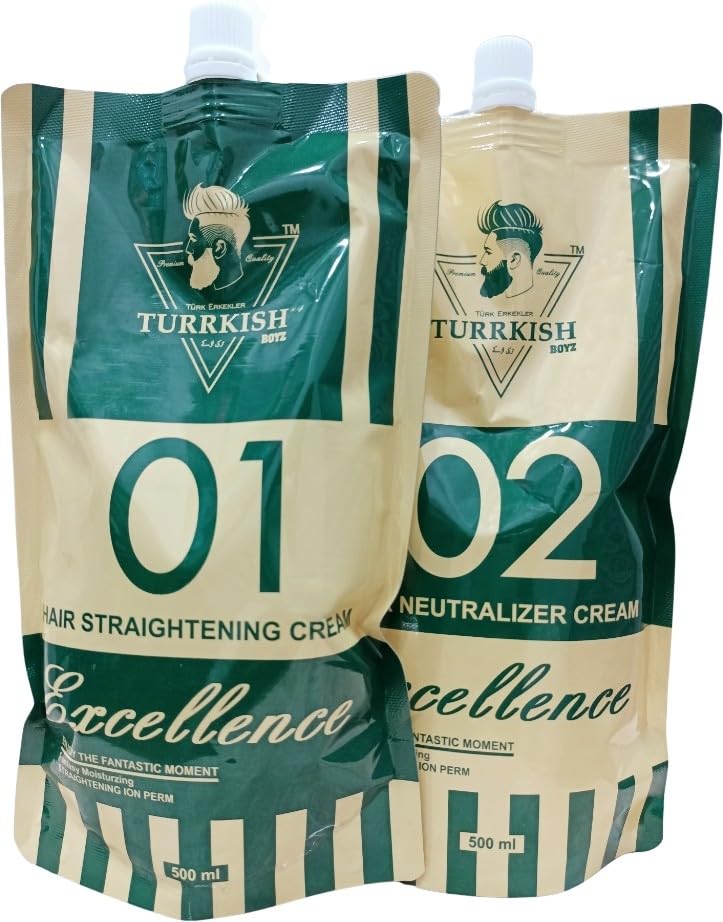 Classic Turkish 500ML Hair Straightening Cream With 500ML Neutralizer Cream (1000 ml)-image-11