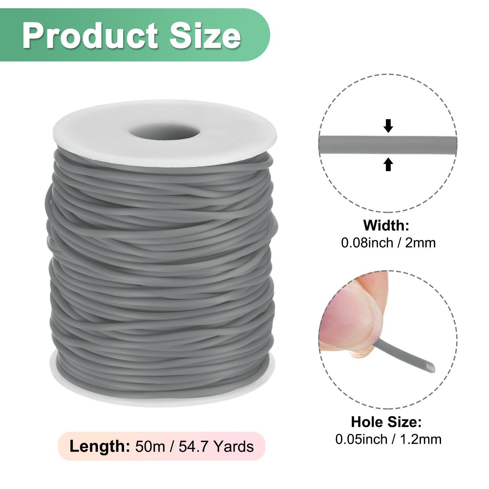 M METERXITY Hollow Pipe Tubing Rubber Cord - Image 3