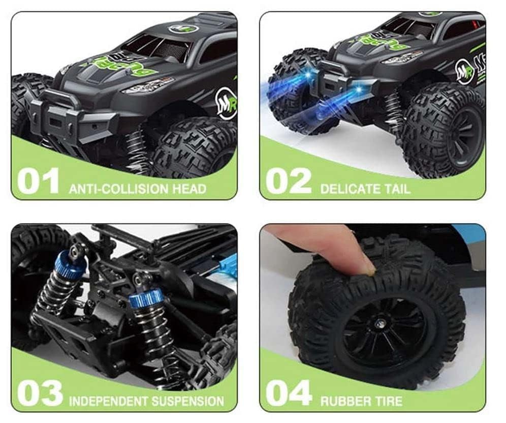 Image of 1:18 Scale Racing Rally RC Car 4WD Off-Road Remote Control Vehicle 35KM /H Speed 2.4GHz Monster Truck Rechargeable Battery All-Terrain Wheels Multicolor