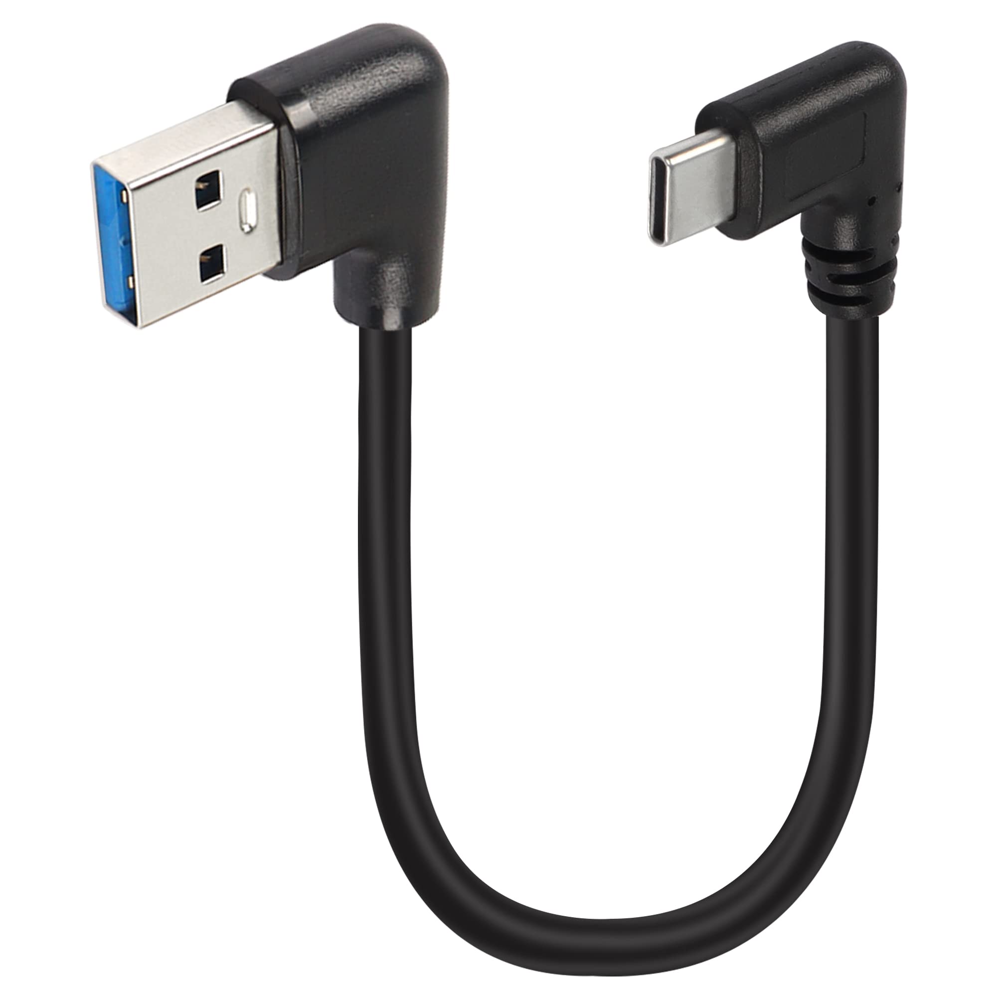 USB-C Auf USB-C Kabel 90° – 0,3 M, PD 65W Schnellladen & 480 Mbps Daten