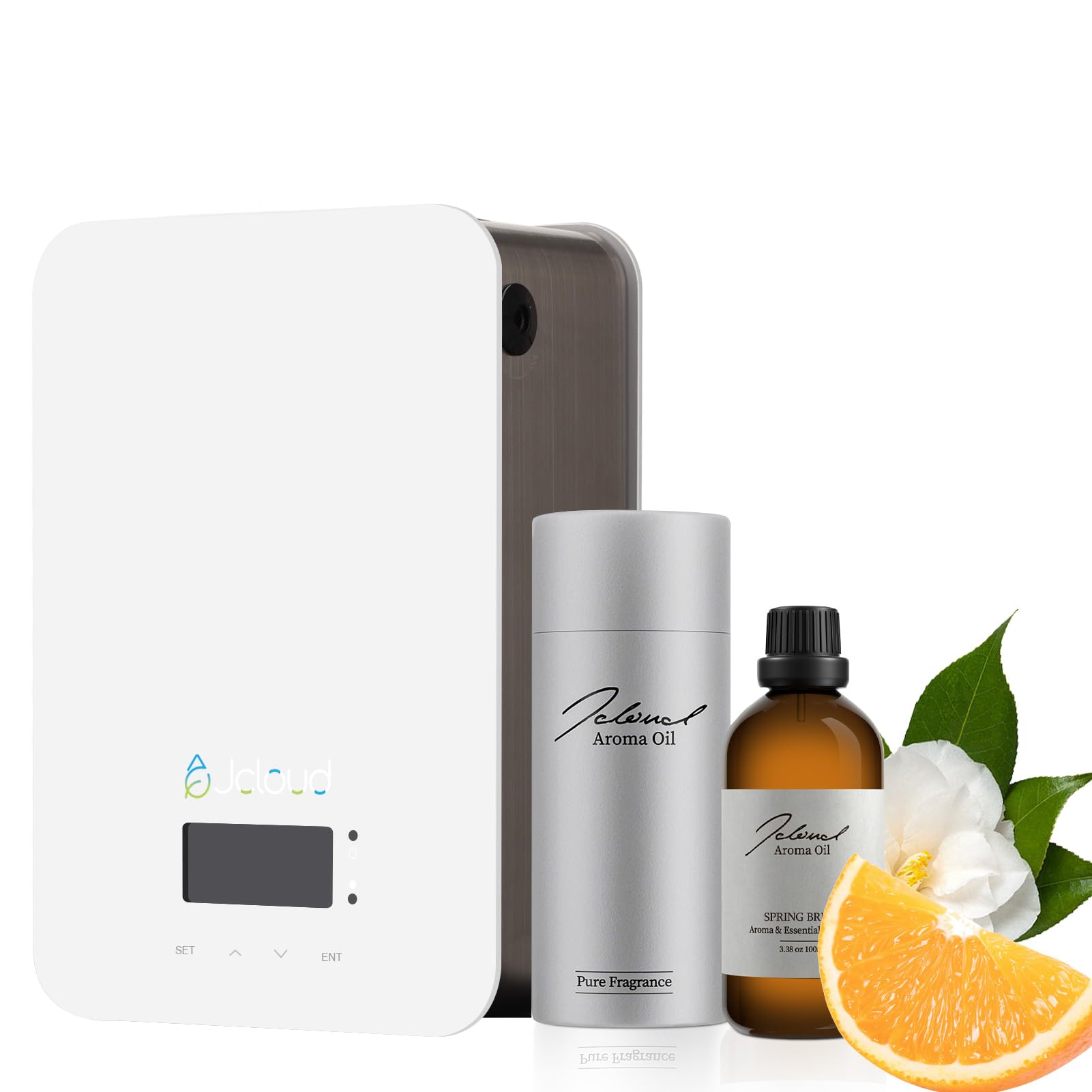 JCLOUD Smart Scent Air Machine for Home with Spring Breeze Inspired by InterContinental Hotel Essential Oils 100ML, HVAC Scent Diffuser Cover Up to 2000 Sq. Ft with Cold Air Technology for Large Room