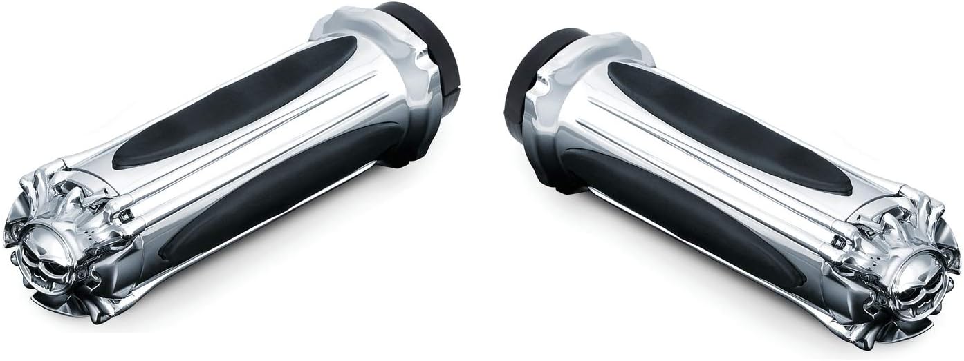 Kuryakyn Zombie-Themed Motorcycle Handlebar Grips with Throttle Boss