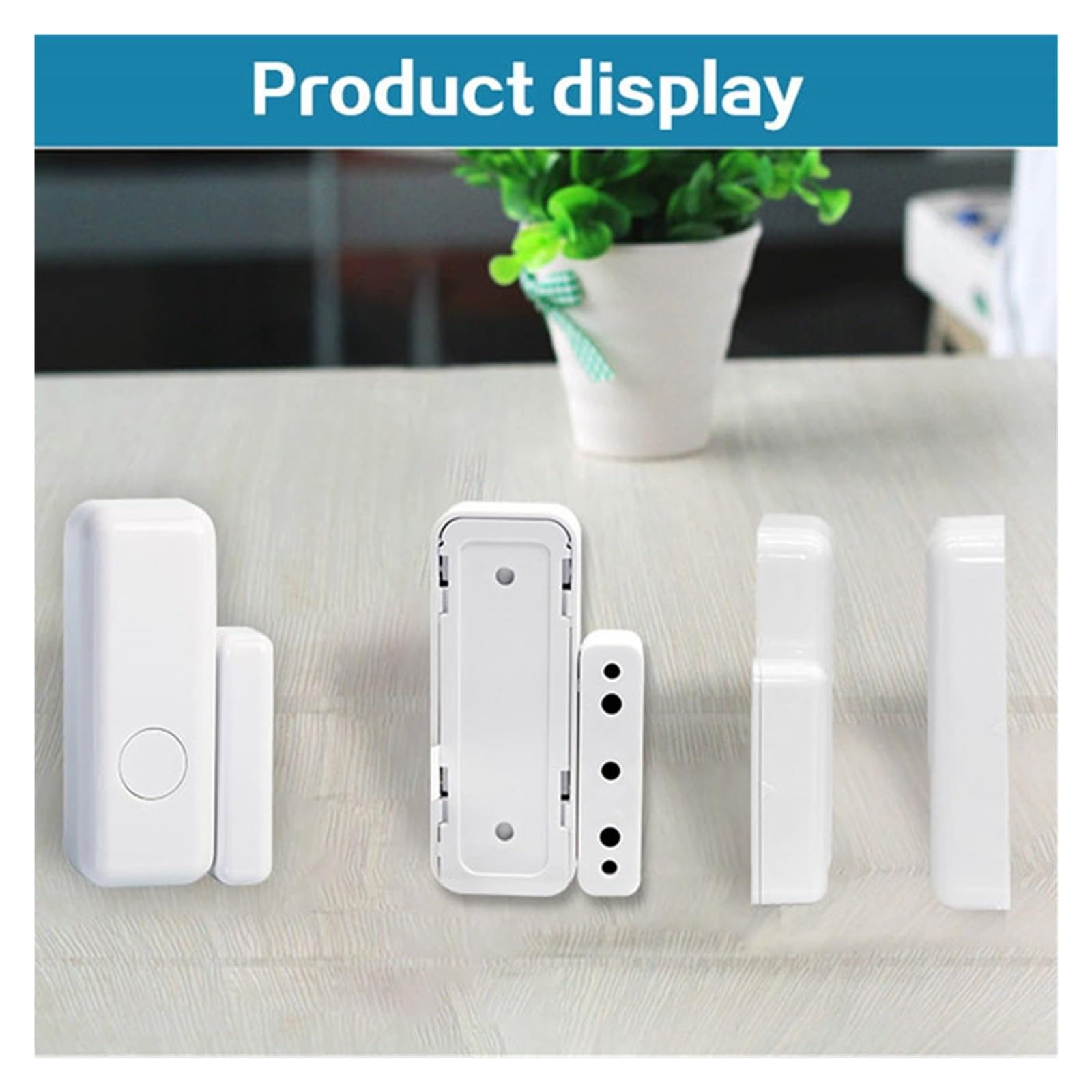 Sensor inteligente de puertas y ventanas Sensor de puerta y ventana for sist-ema de alarma de 433MHz PG103, alarma inalámbrica for el hogar, alertas de notificación de aplicación para la seguridad del