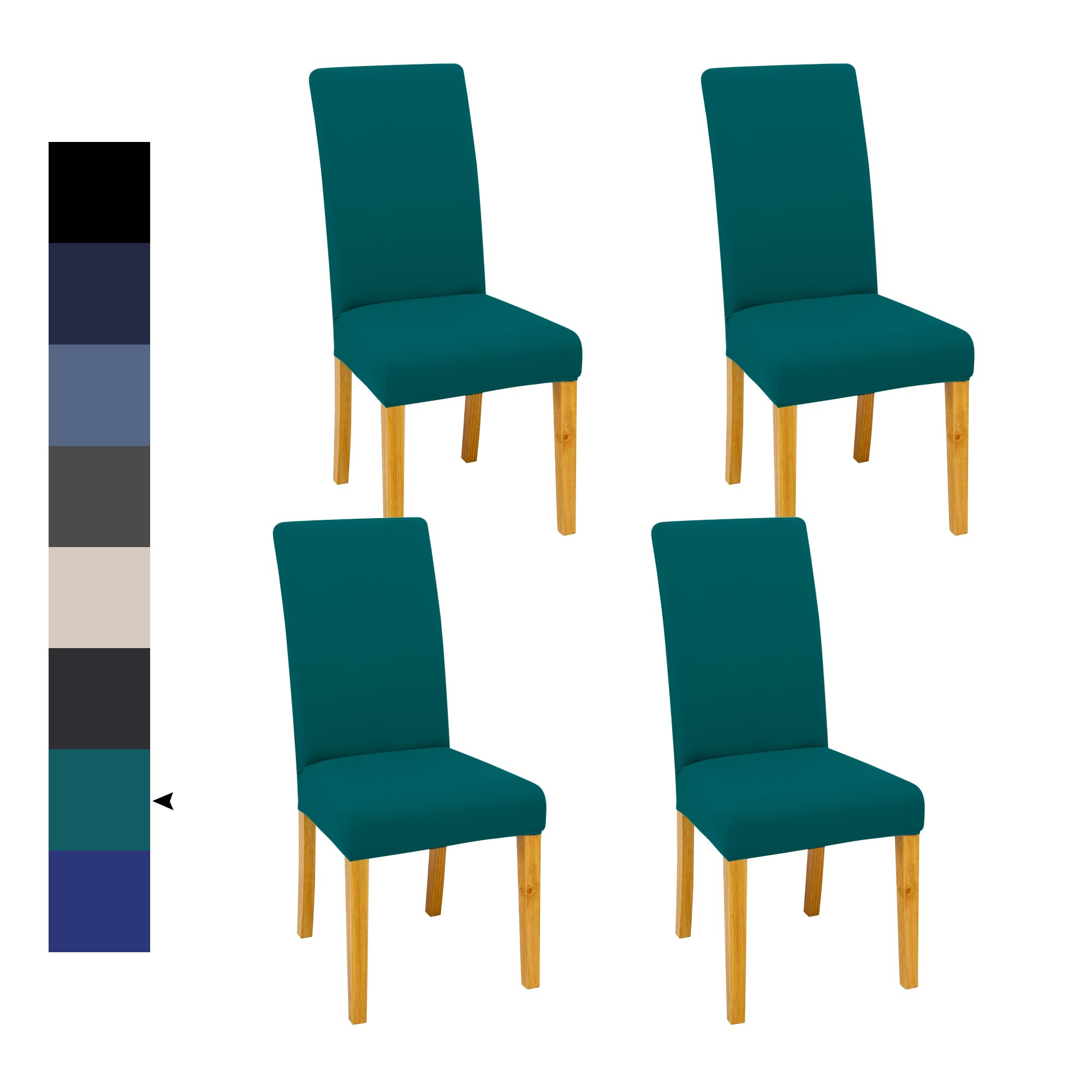 Dining Chair Covers, Dining Room Chair Cover Set of 4, Stretch Kitchen Chair Covers, Detachable Washable Chair Cover, Parsons Chair Slipcovers