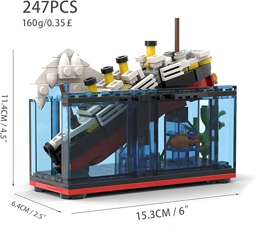 Miniatura 3 de 247pcs MOC RMS Cruise Sank Titanic Break in Half Toy Building BlocksWith Case Building Blocks Ship Boat Kits Model Construcrion Sets