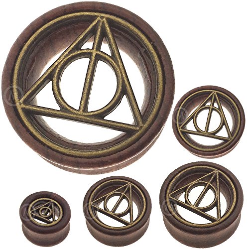 Pair 2g(6mm) to 1 3/16 (30mm) Organic Wood Ear Plugs MoDTanOiz