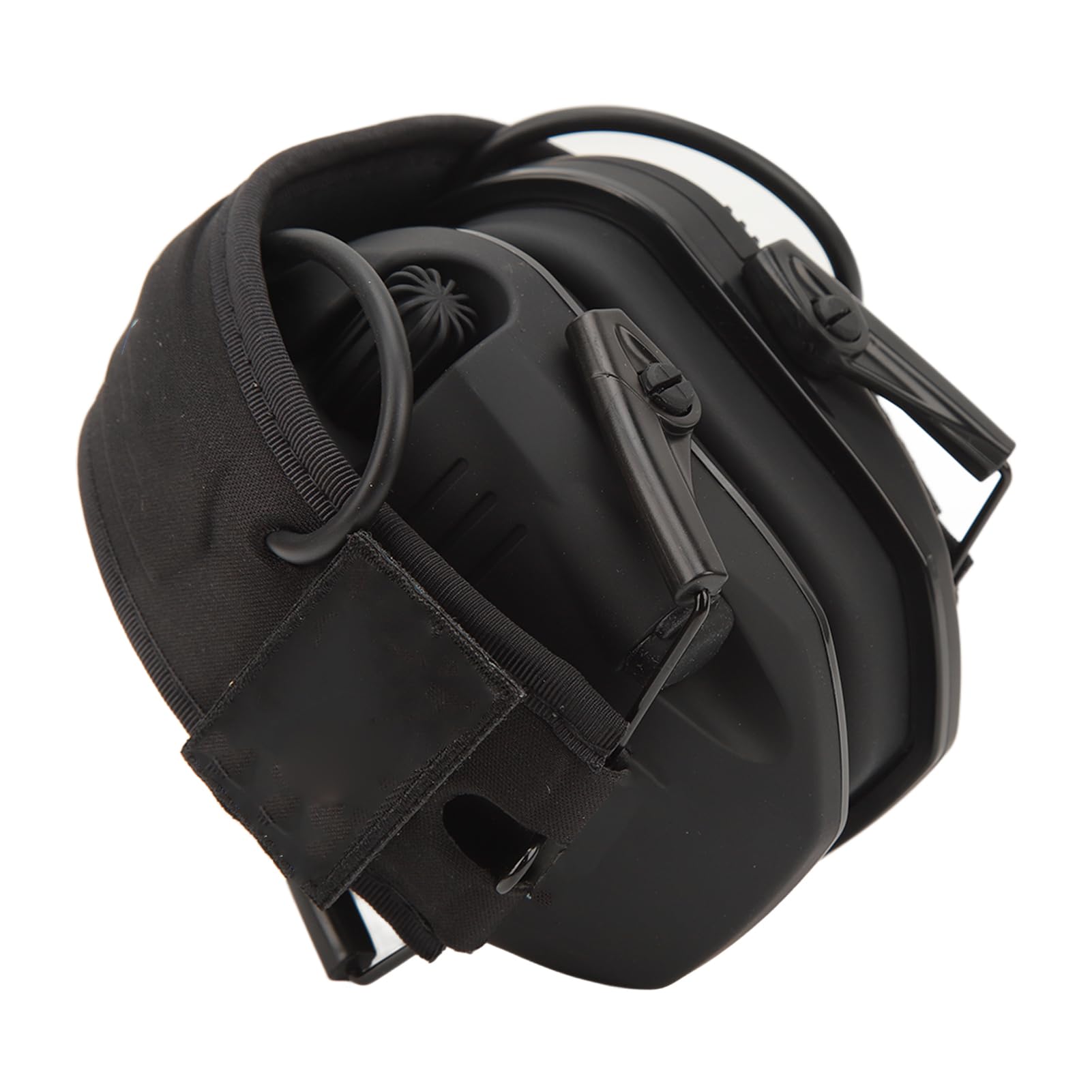 Noise Reduction Ear Muffs, Soft Padding Reduce Pressure 82 Decibels Easy Storage Ear Earmuffs Folding for Outdoor Use (Black)