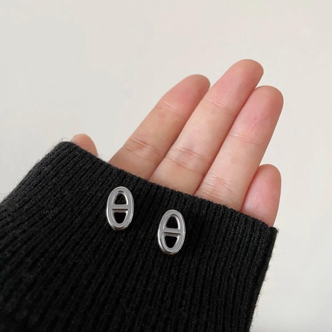 アンカー ピアス 両耳 ステンレス 316L シェーヌ ユニセックス