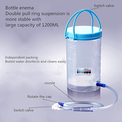 Miniatura 2 de Kit completo de enema reutilizable, kit completo de riego colónico para el hogar, kit de cubo de enema de café de 40.6 fl oz, adecuado para café,